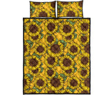 Sunflower pattern Quilt Bed Set