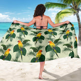 Beautiful Parrot Palm Leaves Pattern Sarong