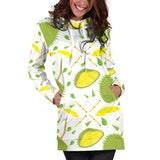 Durian Pattern Background Women'S Hoodie Dress