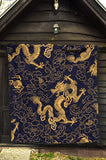 Gold Dragon Pattern Premium Quilt