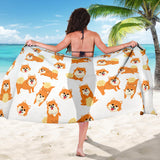Brown Pomeranian Pattern Sarong