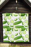 Cucumber Whole Slices Pattern Premium Quilt