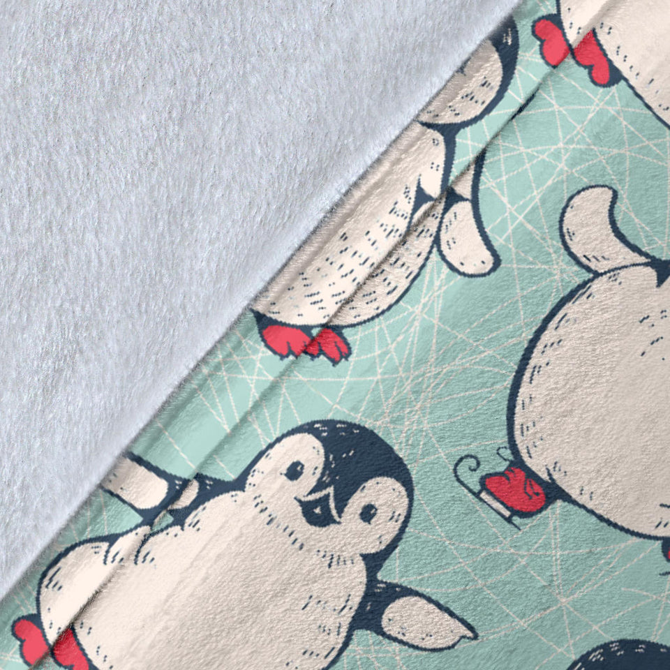 Cute Penguin Pattern Premium Blanket