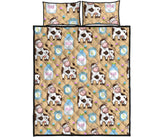 Cow bottle of milk pattern Quilt Bed Set