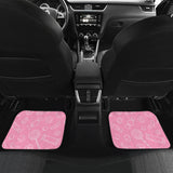 Sweet Candy Pink Background Front And Back Car Mats