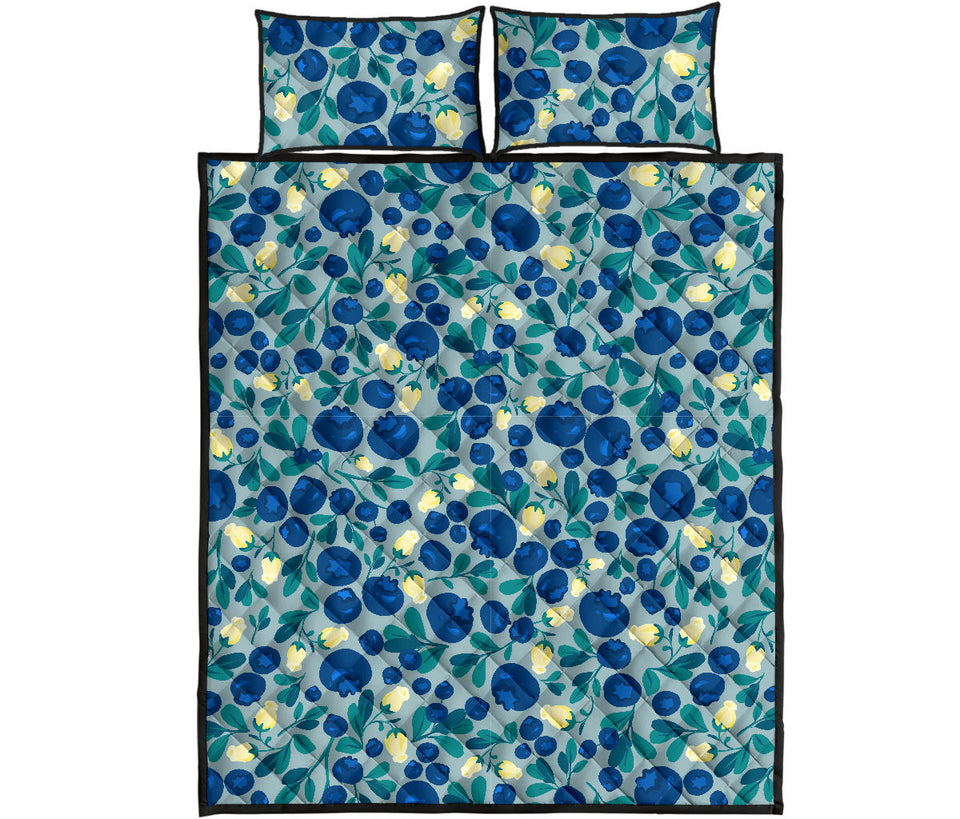 blueberry design pattern Quilt Bed Set