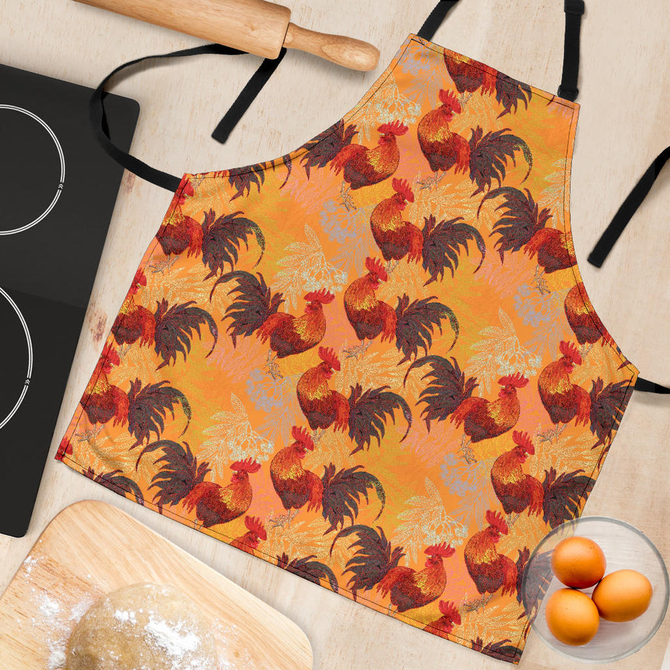 Red Rooster Chicken Cock Pattern Adjustable Apron
