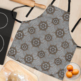 Nautical Wood Steering Wheel Pattern Adjustable Apron