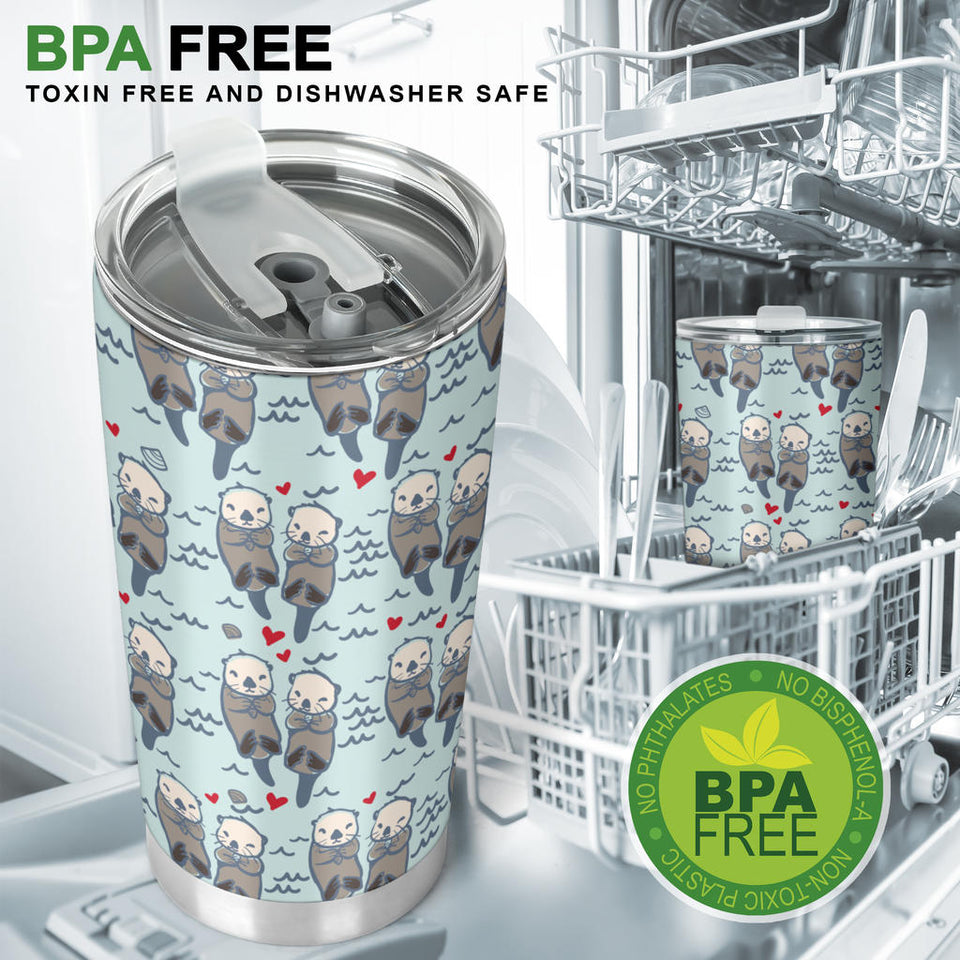 Lovely Sea Otter Pattern Tumbler