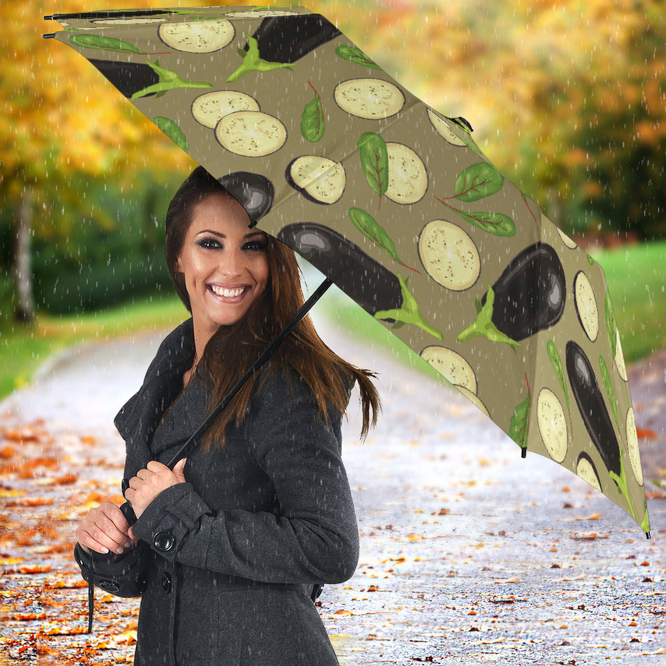 Eggplant Pattern Print Design 02 Umbrella