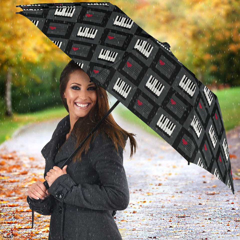 Piano Pattern Print Design 05 Umbrella