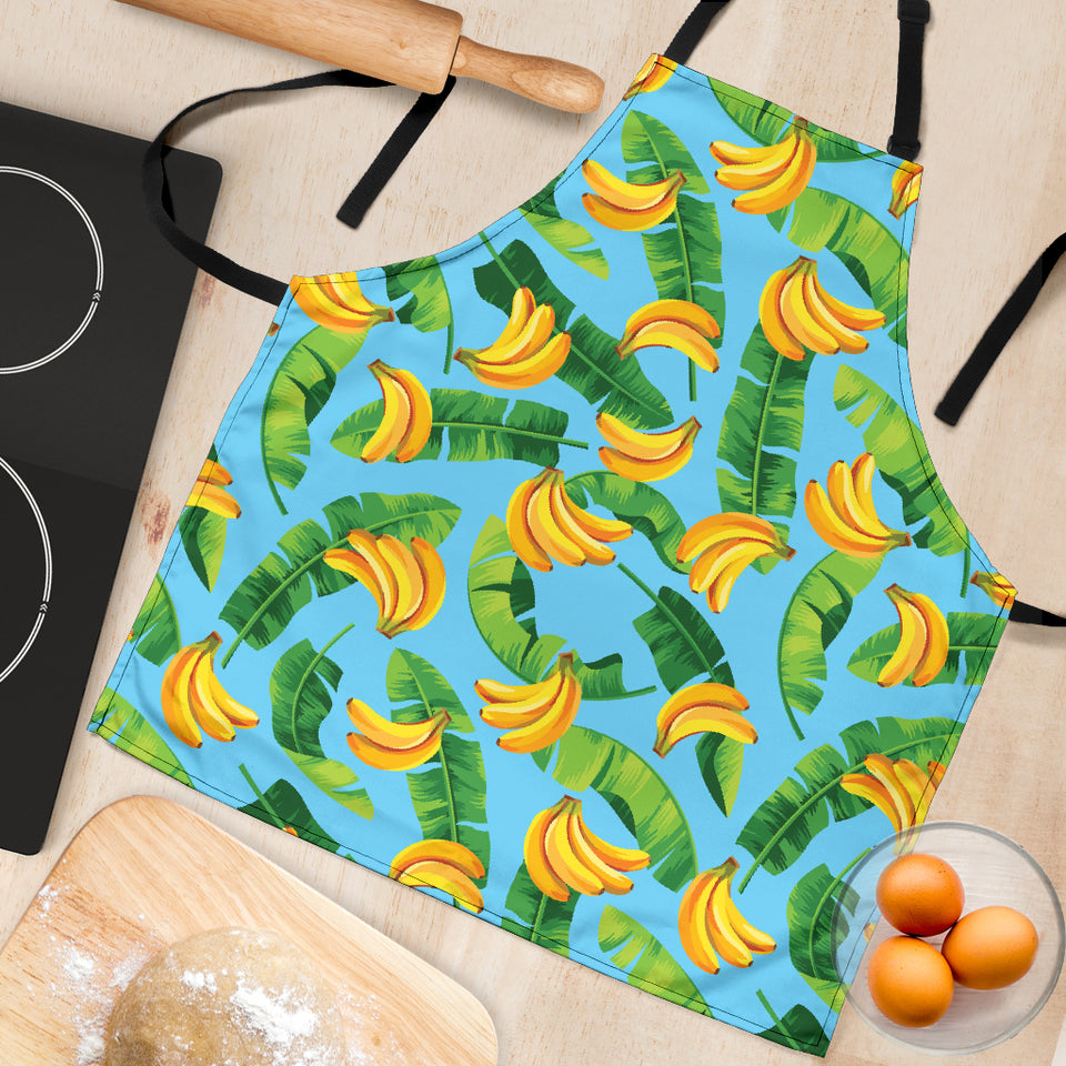 Banana Leaves Banana Design Pattern Adjustable Apron