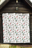 English Bulldog Pattern Print Design 03 Premium Quilt