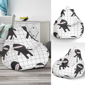 Ninja Pattern Plaid Background Bean Bag Cover
