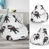 Ninja Pattern Plaid Background Bean Bag Cover