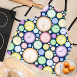 Colorful Clock Background Adjustable Apron