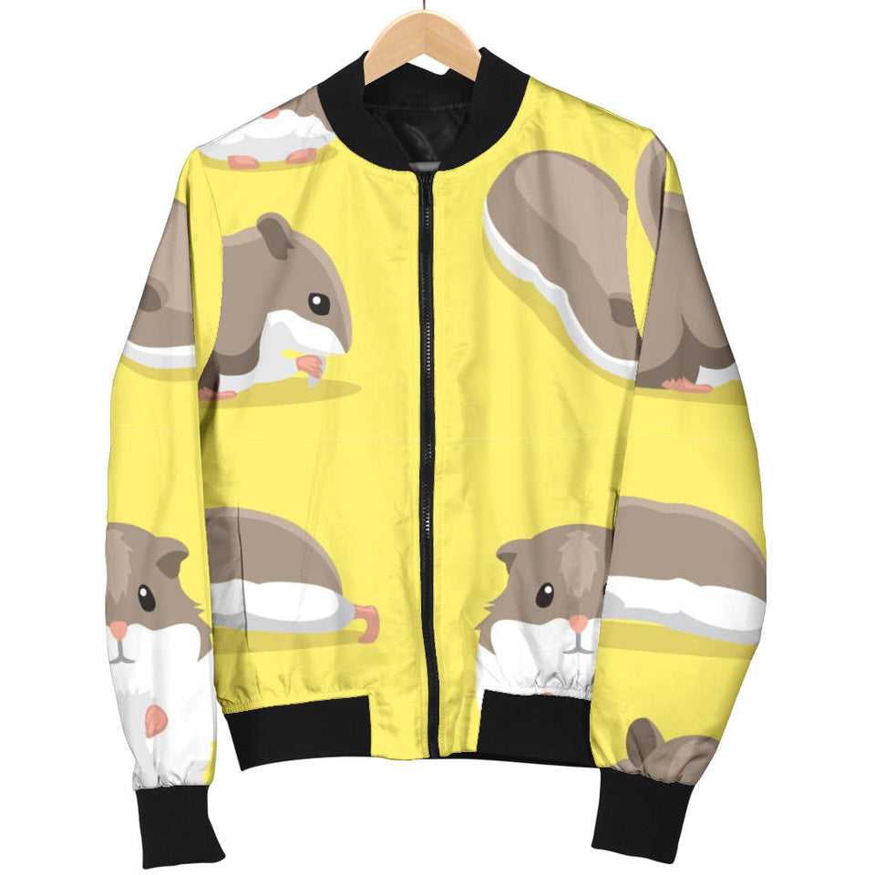 Cute Hamster Pattern Women'S Bomber Jacket