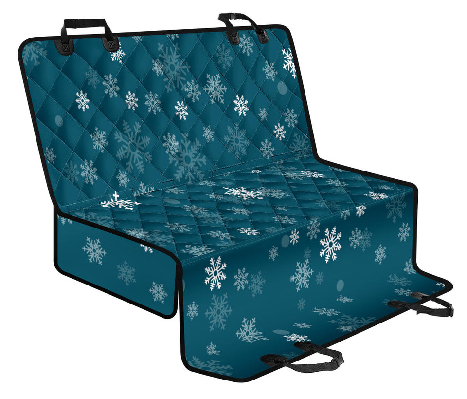 Snowflake Pattern Dark Background Dog Car Seat Covers