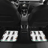 Cute Ninja Katana Sword Pattern Front And Back Car Mats