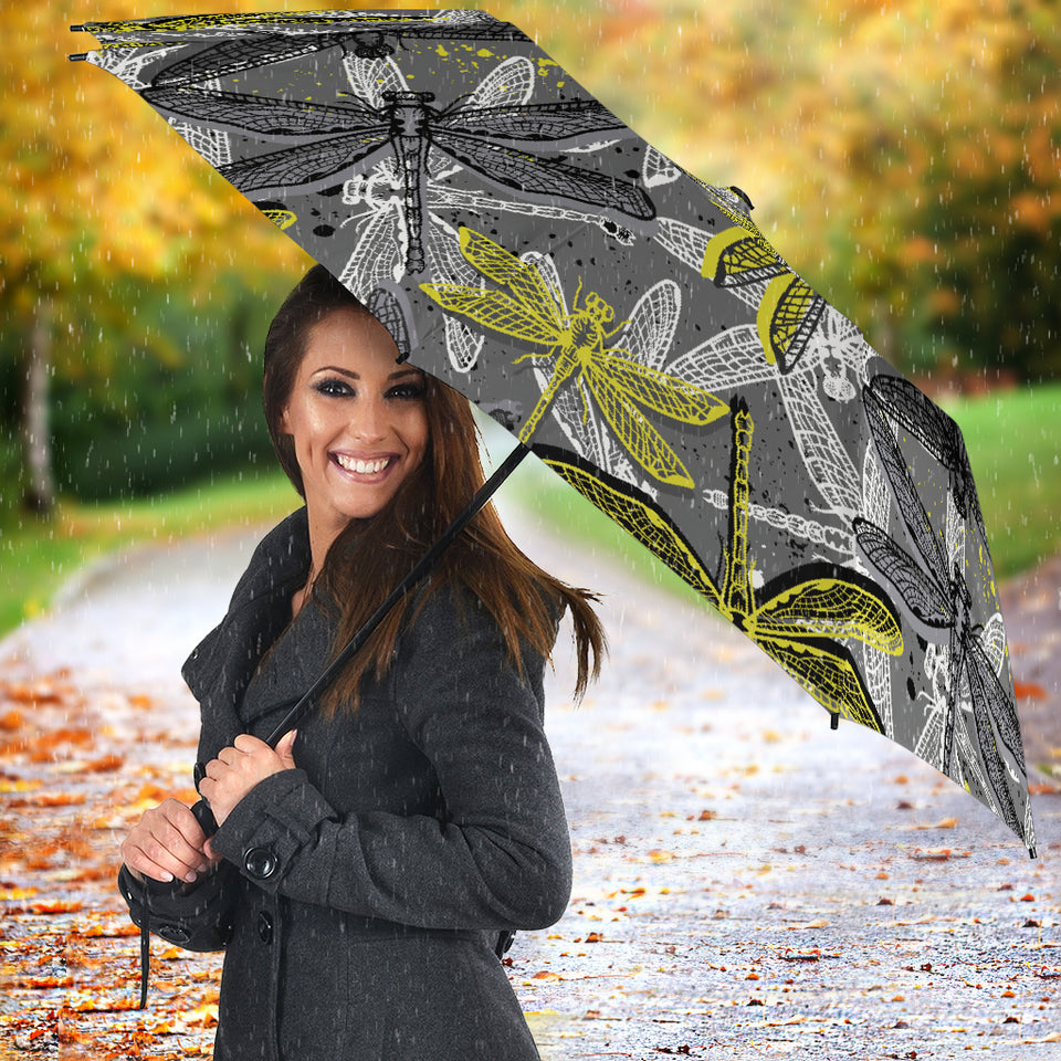 Hand Drawn Dragonfly Pattern Umbrella