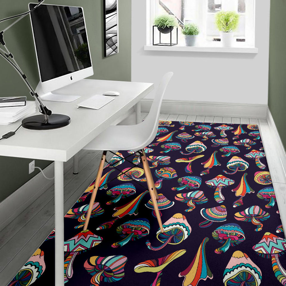 Colorful Mushroom Design Pattern Acolorful Mushroom Pattern Area Rugrea Rug