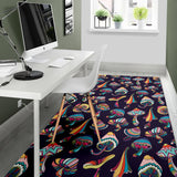 Colorful Mushroom Design Pattern Acolorful Mushroom Pattern Area Rugrea Rug