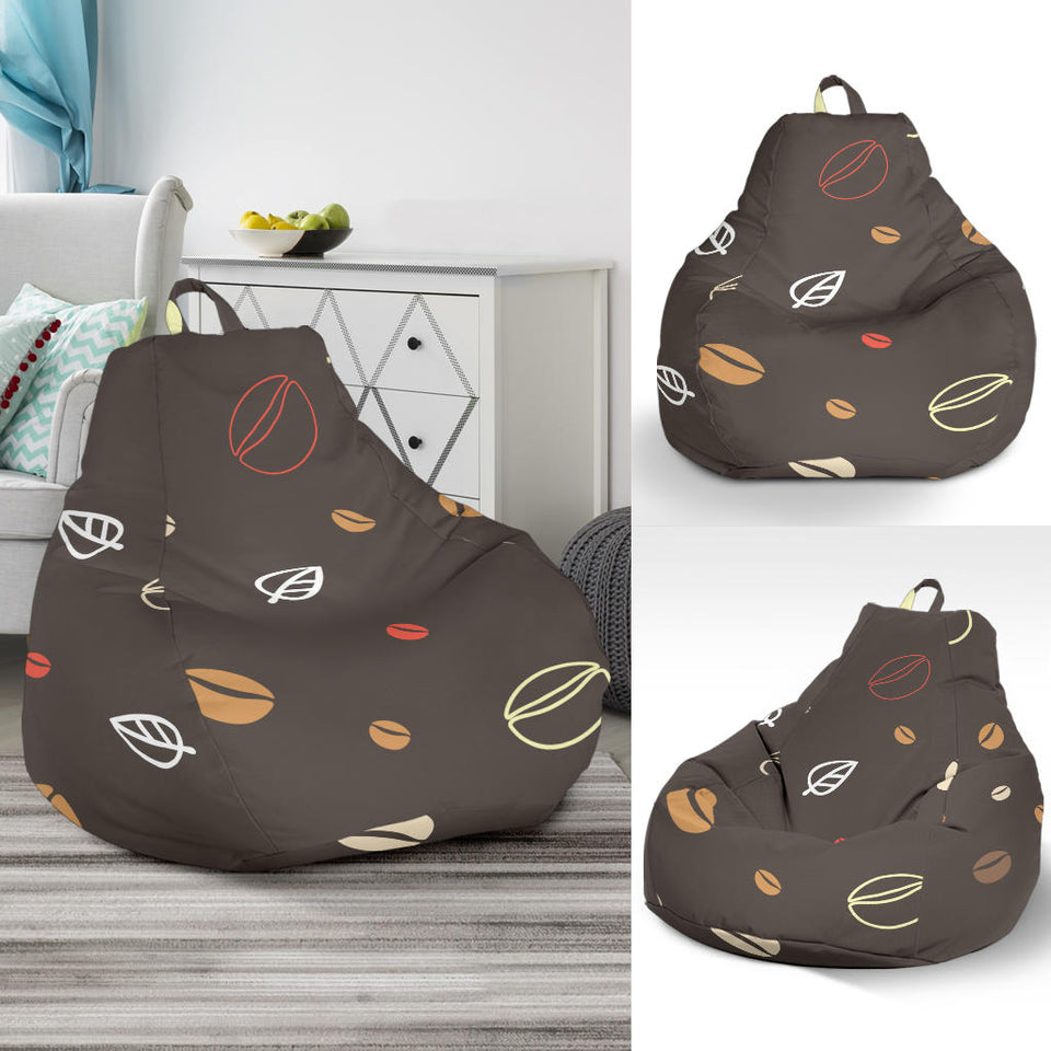 Coffee Bean Leave Pattern Bean Bag Cover
