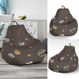 Coffee Bean Leave Pattern Bean Bag Cover
