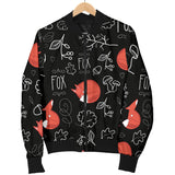 Fox Sleeping Fox Pattern Women'S Bomber Jacket
