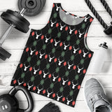 Deer Christmas new year pattern argyle Men Tank Top