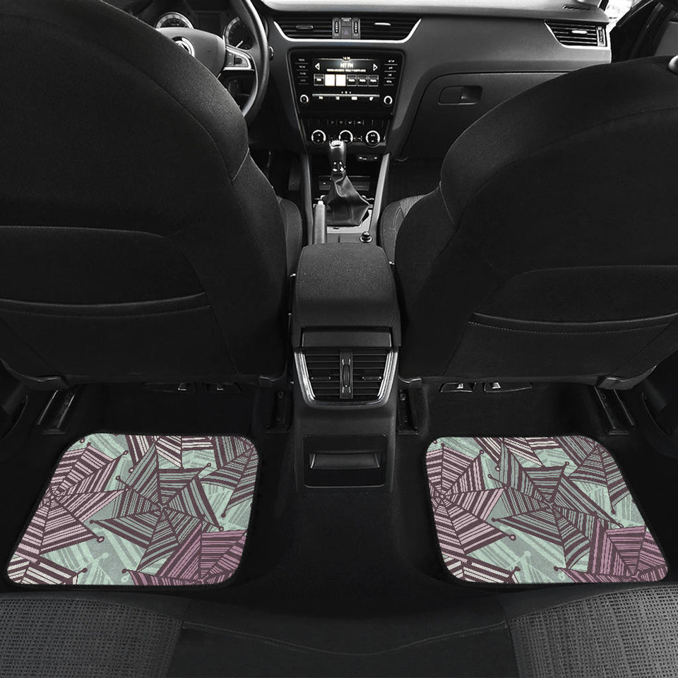 Spider Web Cobweb Design Color Pattern Front And Back Car Mats