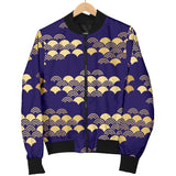 Beautiful Japanese Fan Pattern Women'S Bomber Jacket