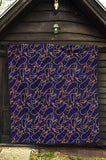 Eggplant Pattern Print Design 04 Premium Quilt