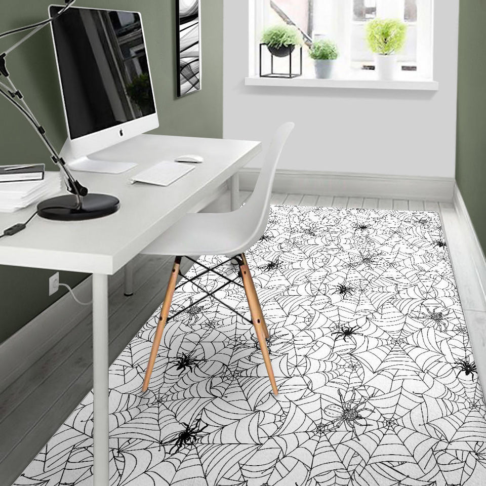 Spider Web Cobweb Pattern Area Rug