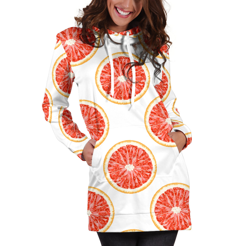 Grapefruit Pattern Women'S Hoodie Dress