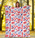 British Pattern Print Design 01 Premium Blanket