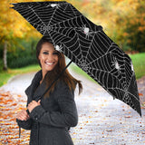 Spider Web Design Pattern Black Background White Cobweb Umbrella