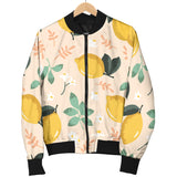 Lemon Flower Leave Pattern Women'S Bomber Jacket