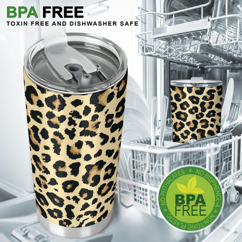 Leopard Print Design Pattern Tumbler