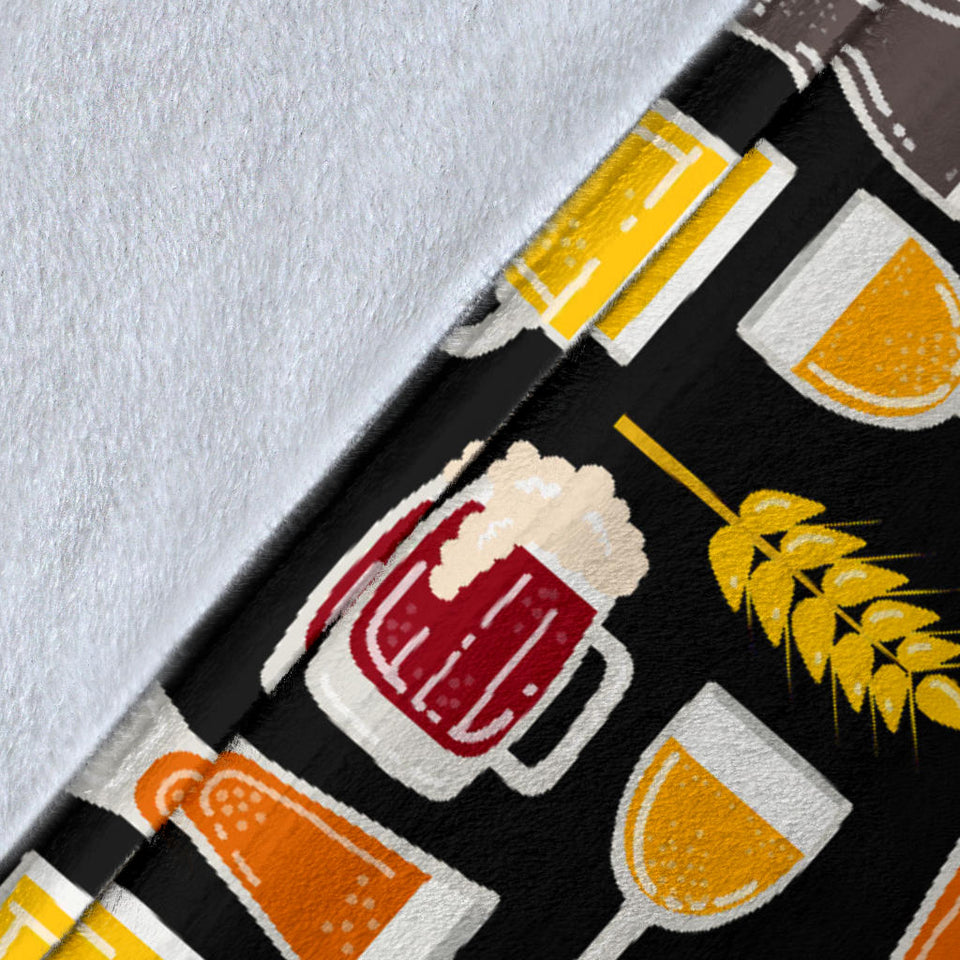 Beer Type Pattern Premium Blanket