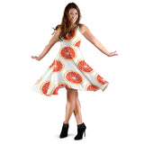 Grapefruit Pattern Sleeveless Midi Dress