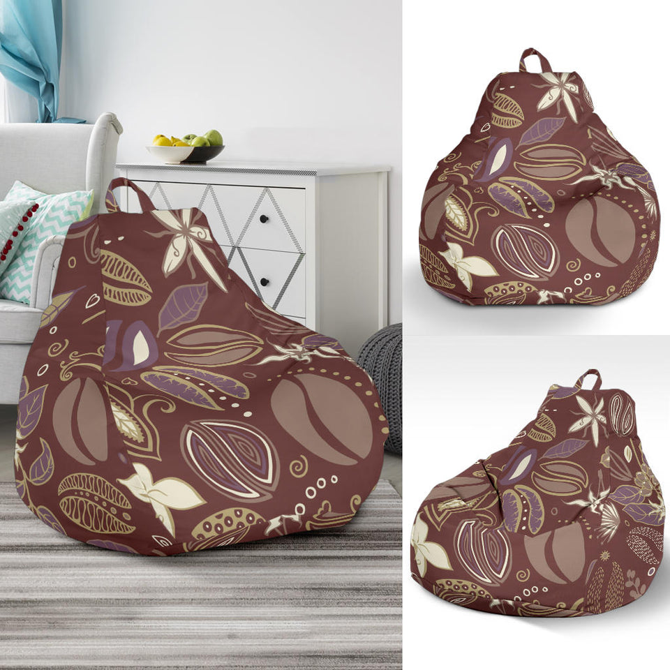 Coffee Bean Flower Pattern Bean Bag Cover