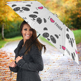 Hand Drawn Faces Of Pandas Pattern Umbrella