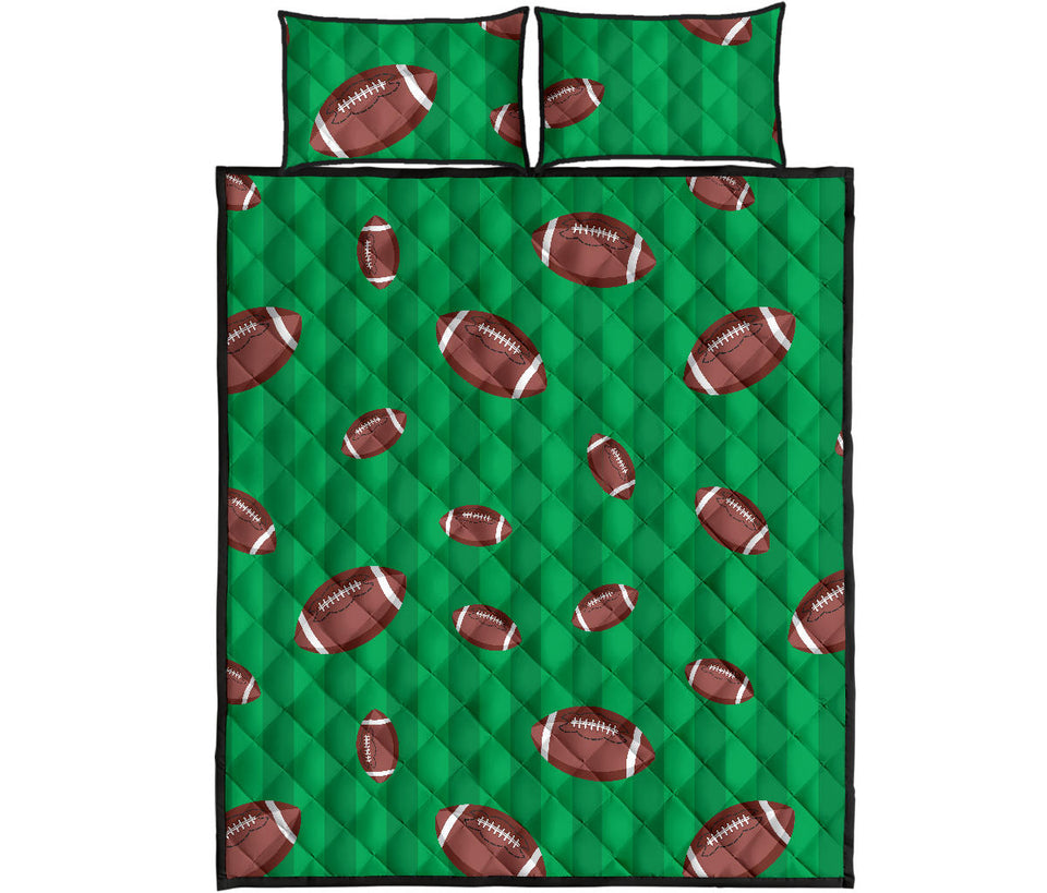 American football ball field background Quilt Bed Set