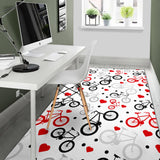 Bicycle Pattern Print Design 04 Area Rug