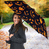 Halloween Pattern Pumpkin Background Umbrella