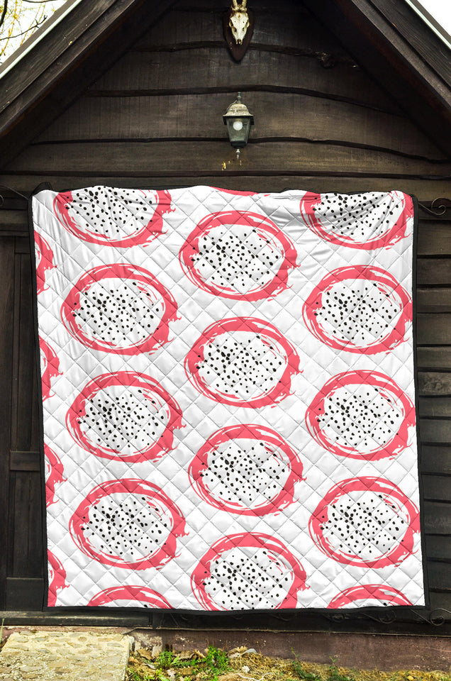 Hand Drawn Dragon Fruit Premium Quilt
