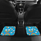 Rainbows Sky Clouds Pattern Front And Back Car Mats