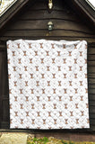 Greyhound Pattern Print Design 05 Premium Quilt