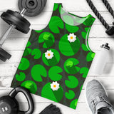 Frog waterlily pattern Men Tank Top